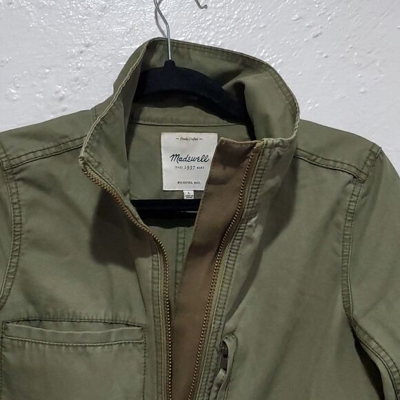 Madewell Green Utility Style Denim Jacket Size S - Picture 6 of 15